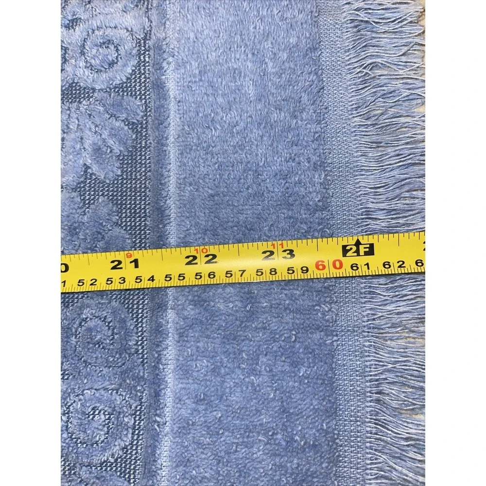 Vintage Cannon Monticello Hand Towels Santa Cruz Sculpted Blue